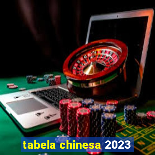 tabela chinesa 2023